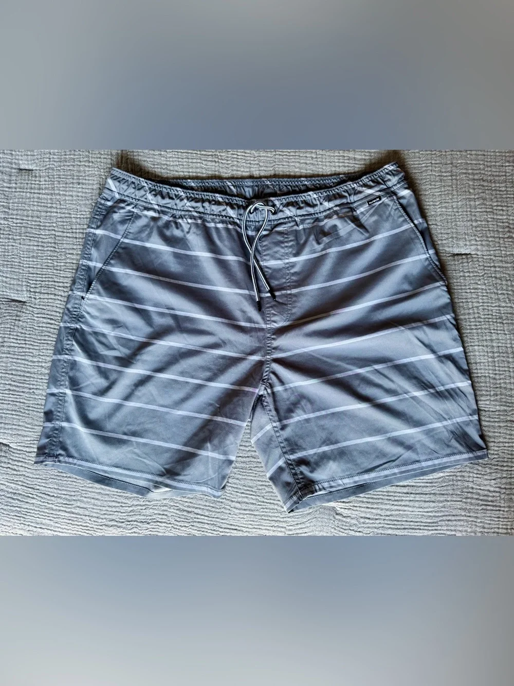 Hurley Gray Striped Board Shorts